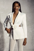 Ossie Pearl Embellished Cutout Blazer Set | Dress In Beauty