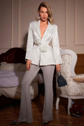 Ossie Pearl Embellished Cutout Blazer Set | Dress In Beauty