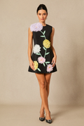 Sibyl Floral Applique Sleeveless Mini Dress | Dress In Beauty