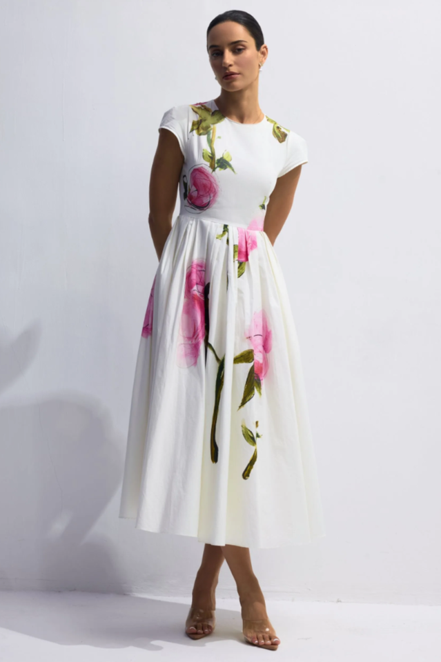 Lindsay Rose Printed Midi Dress | Dress In Beauty