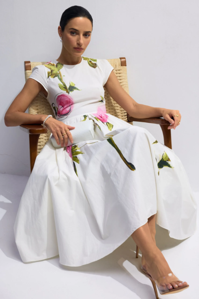 Lindsay Rose Printed Midi Dress | Dress In Beauty