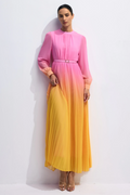 Sandra Long Sleeve Gradient Maxi Dress | Dress In Beauty