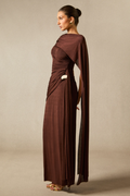 Aubrie Draped Cape Maxi Dress | Dress In Beauty