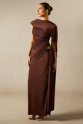 Aubrie Draped Cape Maxi Dress | Dress In Beauty