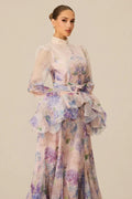 Floral print maxi dress - View 7 | WEUXS