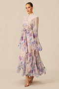 Floral print maxi dress - View 9 | WEUXS