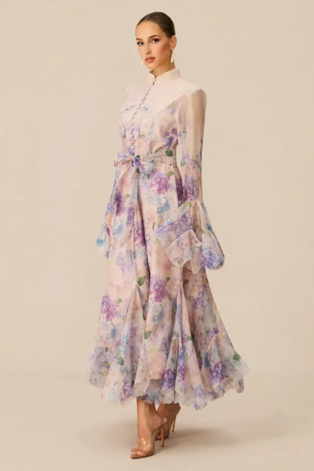 Floral print maxi dress - View 9 | WEUXS