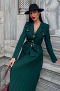Florence Belted Blazer Pleated Skirt Set | Dress In Beauty
