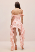 Ivria Halterneck Ruffled Draped Dress | Dress In Beauty