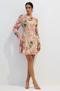 Lara Floral Applique Mini Dress | Dress In Beauty