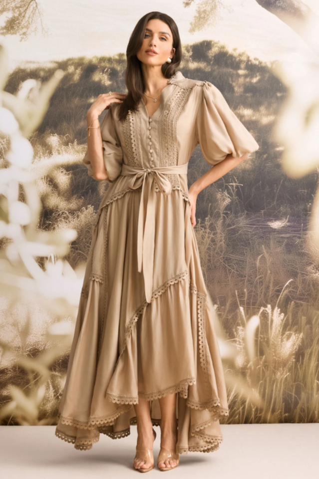 Penelope Lace Trim Maxi Dress | Dress In Beauty