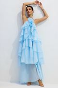 Sibley Halterneck Tiered Ruffle Maxi Dress | Dress In Beauty