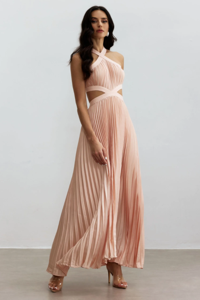 Eliza Pleated Cutout Maxi Dress | Dress In Beauty