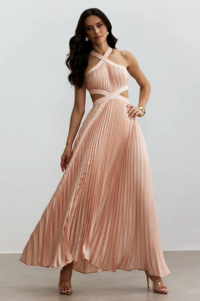 Eliza Pleated Cutout Maxi Dress | Dress In Beauty