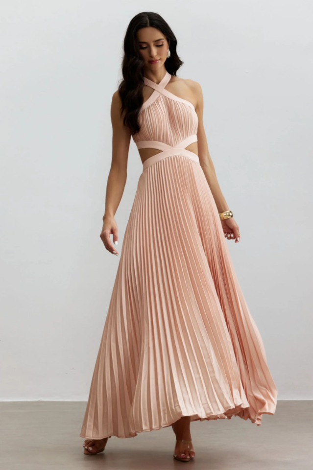 Eliza Pleated Cutout Maxi Dress | Dress In Beauty