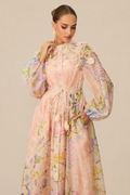 Raina Floral Print Puff Sleeve Maxi Dress | Dress In Beauty