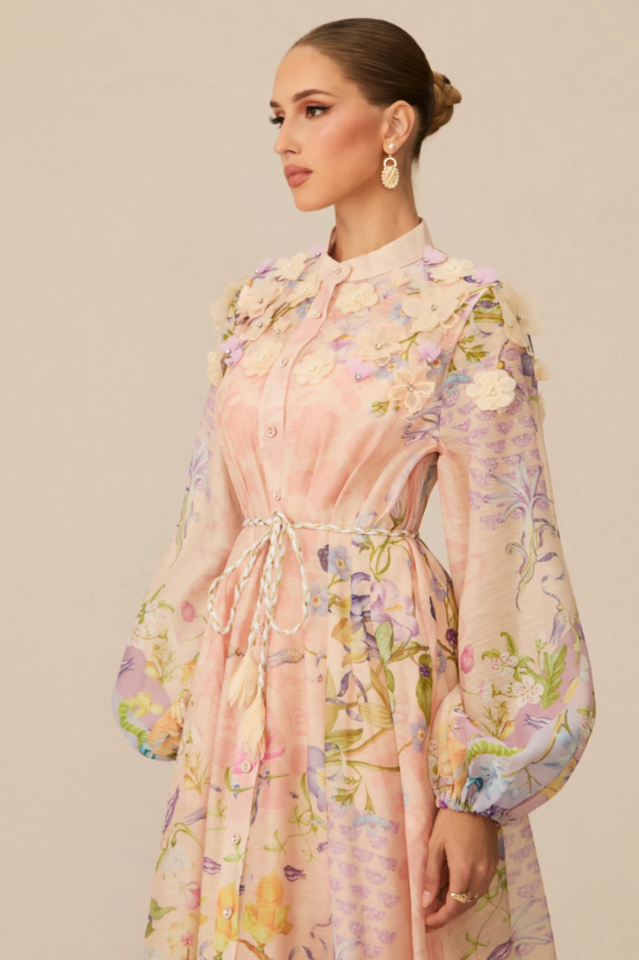 Raina Floral Print Puff Sleeve Maxi Dress | Dress In Beauty