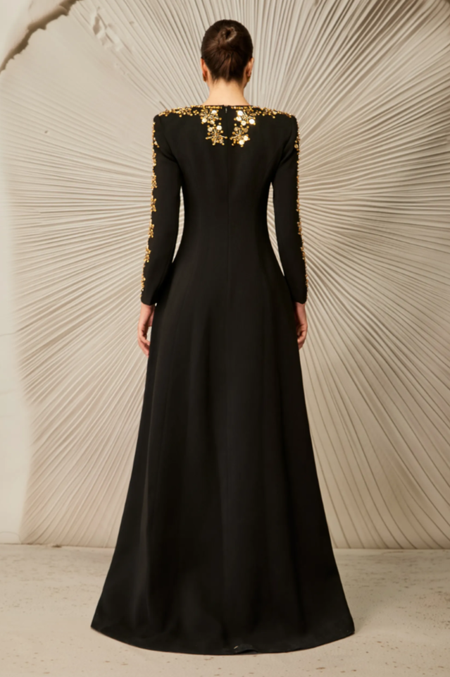 Aria Embellished Long Sleeve Maxi Dress | Dress In Beauty