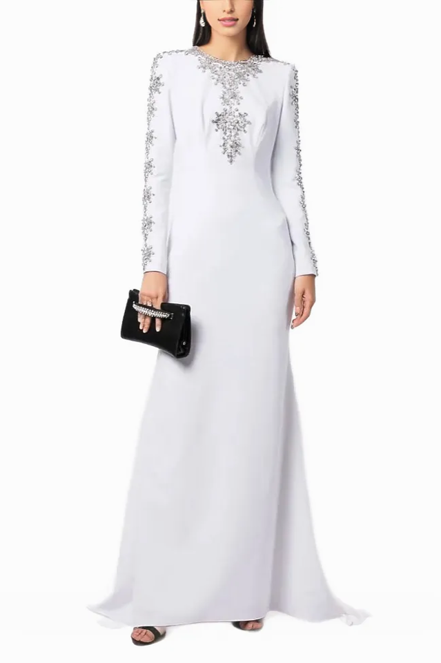 Aria Embellished Long Sleeve Maxi Dress | Dress In Beauty