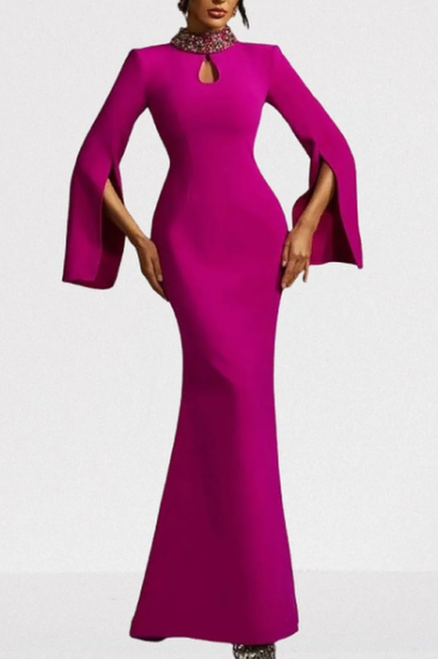 Laksha Cape Sleeve Cutout Maxi Dress | Dress In Beauty