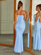 Beaded Maxi Dress with Mermaid Skirt - View 14 | WEUXS