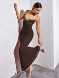 Beaded Maxi Dress with Mermaid Skirt - View 39 | WEUXS