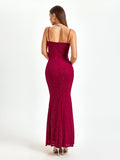 Beaded Maxi Dress with Mermaid Skirt - View 8 | WEUXS