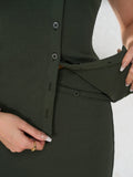 Ribbed knit button detail top and skirt set - View 6 | WEUXS