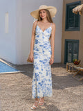 Floral print maxi dress with ruched detailing - View 11 | WEUXS