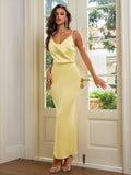 Zipper Back Ruched Backless Bodycon Maxi Dress#color_yellow