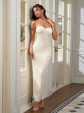 Satin Column Dress - View 6 | WEUXS