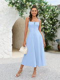 Maxi dress with tie front and side slit - View 23 | WEUXS