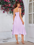 Midi dress with ruched bust and split thigh - View 50 | WEUXS