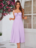 Midi dress with ruched bust and split thigh - View 54 | WEUXS