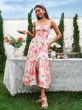Midi dress with ruched bust and split thigh - View 67 | WEUXS