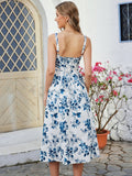 Floral Cami Dress with Split Thigh - View 44 | WEUXS