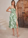 Floral Cami Dress with Split Thigh - View 49 | WEUXS