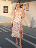 Floral Cami Dress with Split Thigh - View 19 | WEUXS