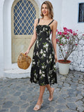 Floral Cami Dress with Split Thigh - View 40 | WEUXS
