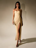 Strapless Corset Mesh Maxi Dress - View 11 | WEUXS
