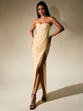Strapless Corset Mesh Maxi Dress - View 7 | WEUXS