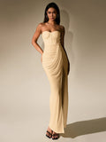 Strapless Corset Mesh Maxi Dress - View 9 | WEUXS