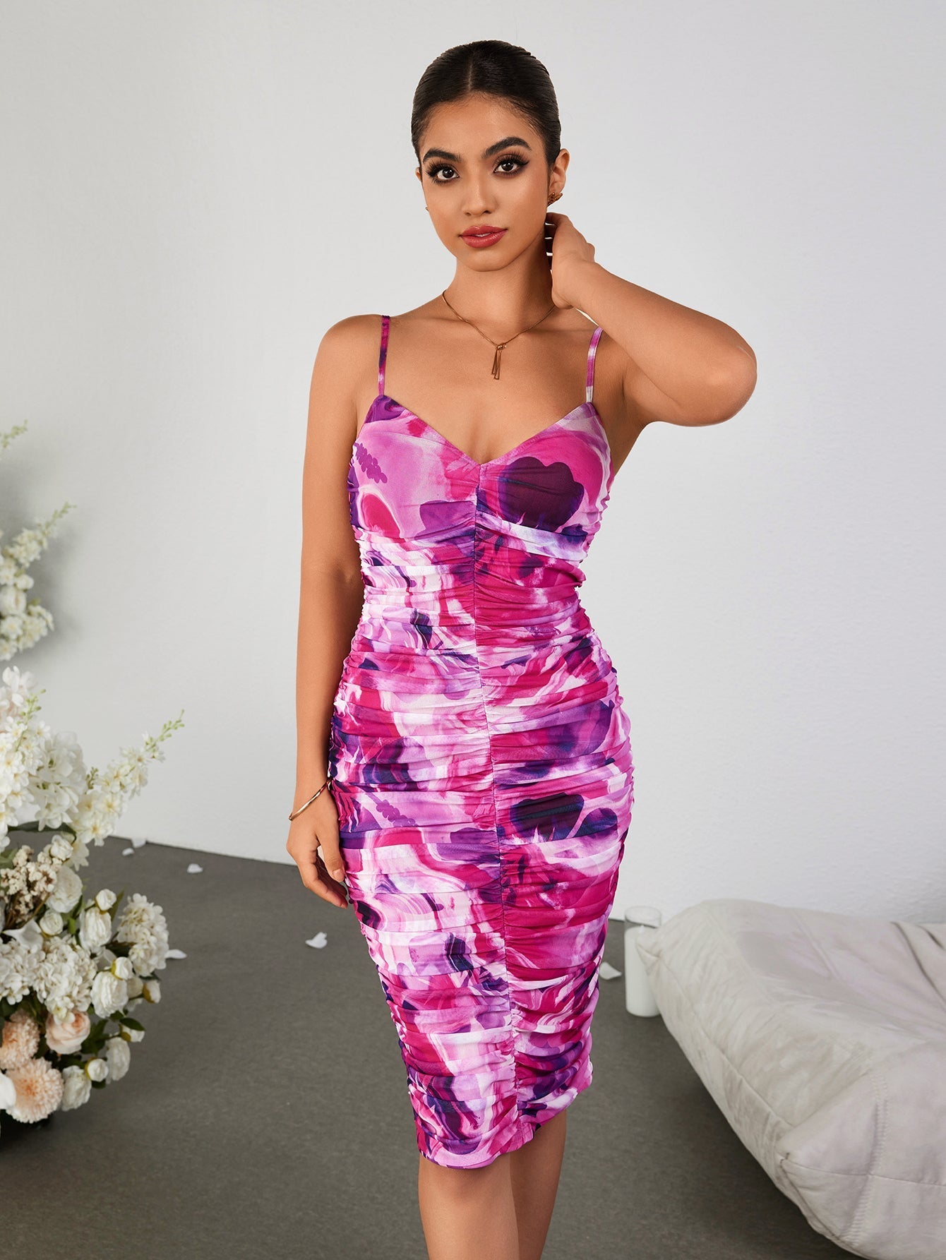 Floral print cami dress - View 6 | WEUXS