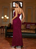 Sequin ruched maxi tube dress - View 8 | WEUXS