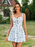 Floral print mini dress - View 7 | WEUXS