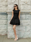 Sleeveless Pleated Hem Ruched Solid Dress - View 17 | WEUXS