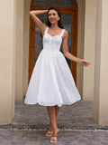 solid embroidery tie front midi dress#color_white