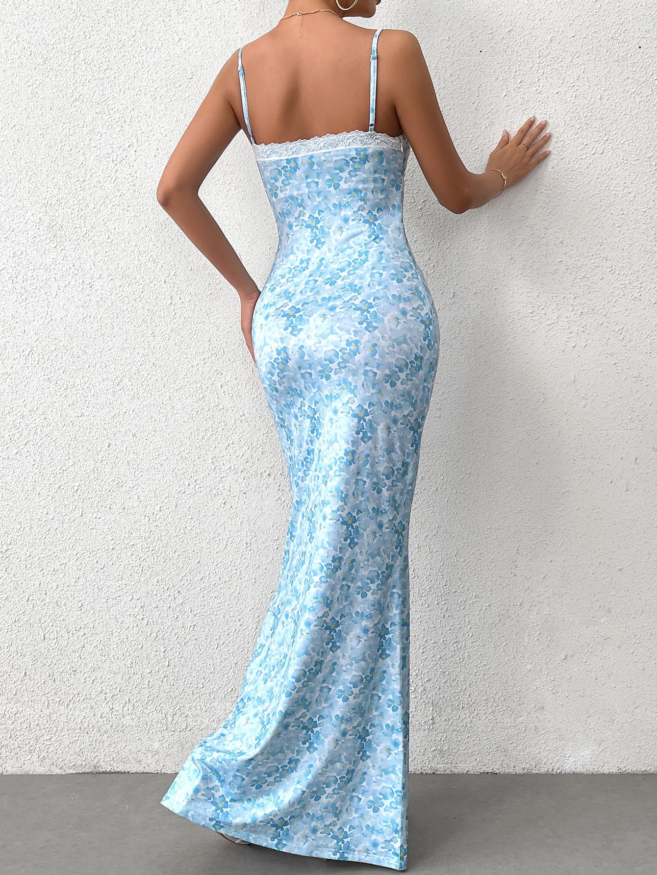 Floral print maxi dress - View 14 | WEUXS