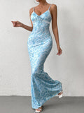 Floral print maxi dress - View 16 | WEUXS