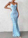 Floral print maxi dress - View 15 | WEUXS